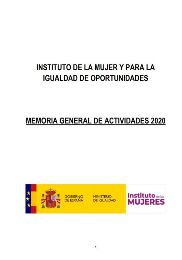 Memoria general de actividades 2020