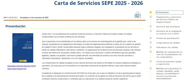 Carta de servicios 2025-2026