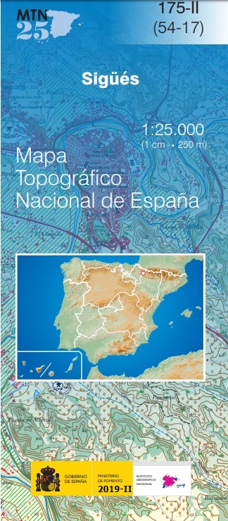 Mapa topográfico nacional de España MTN25