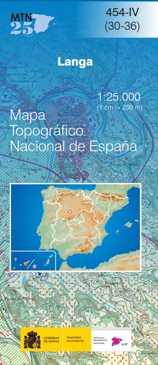 Mapa topográfico nacional de España MTN25