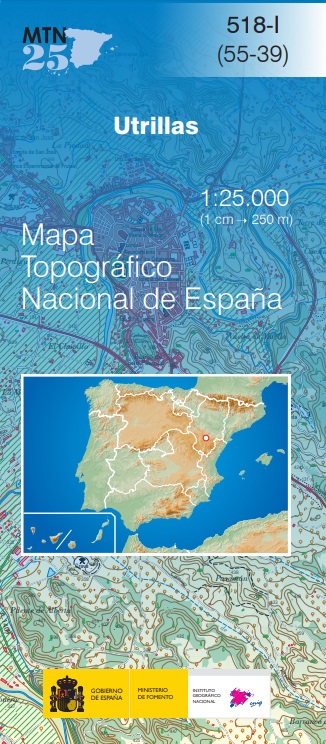 Mapa topográfico nacional de España MTN25