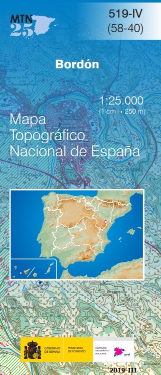 Mapa topográfico nacional de España MTN25