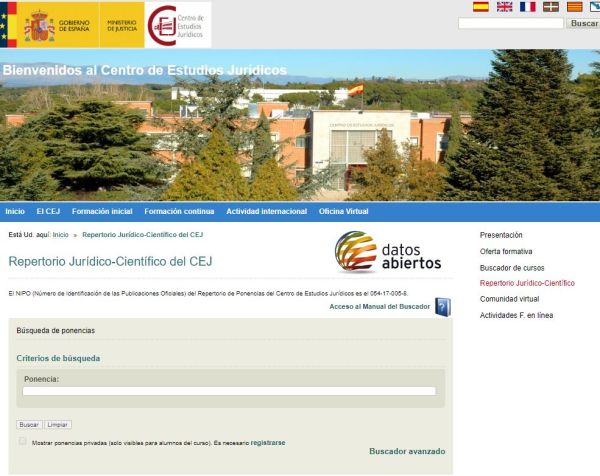 Repertorio Jurídico-Científico del Centro de Estudios Jurídicos