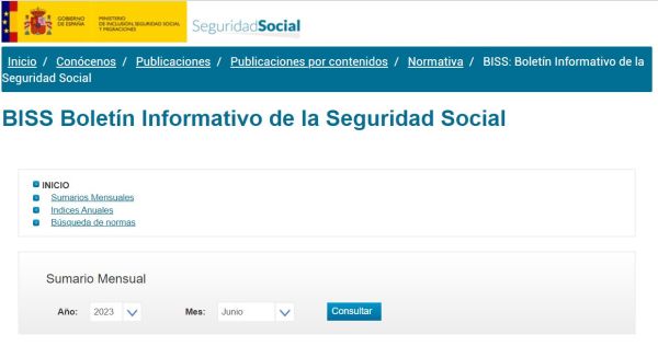 Boletín Informativo de la Seguridad Social