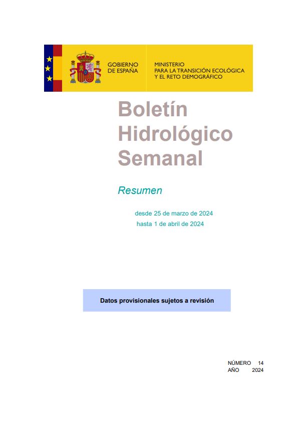 Boletín Hidrológico Semanal