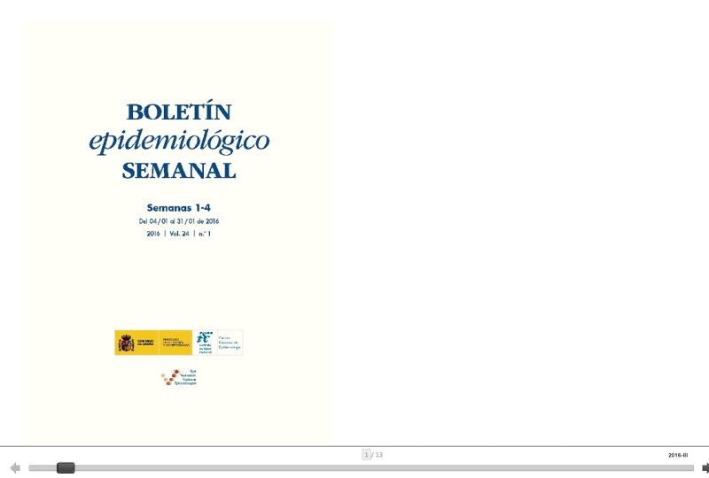 Boletín Epidemiológico Semanal