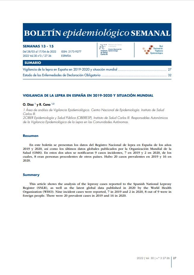 Boletín Epidemiológico Semanal