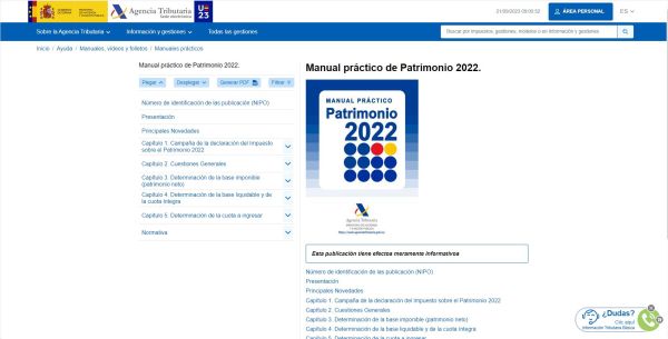 Manual práctico de Patrimonio 2022