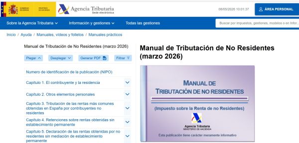 Manual de tributación de no residentes
