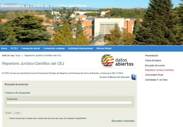 Repertorio Jurídico-Científico del Centro de Estudios Jurídicos