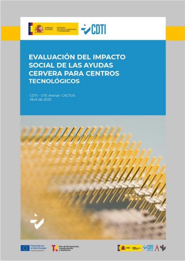 Evaluación del impacto social de las ayudas Cervera para centros tecnológicos