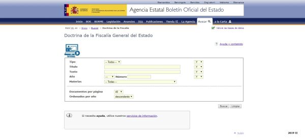 Doctrina de la Fiscalía General del Estado