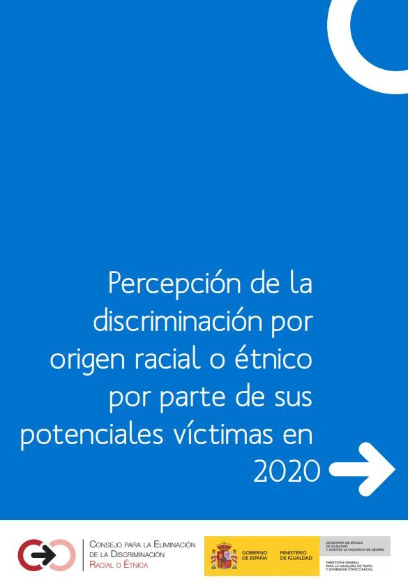 Percepción de la discriminación por origen racial o étnico por parte de sus potenciales víctimas en 2020
