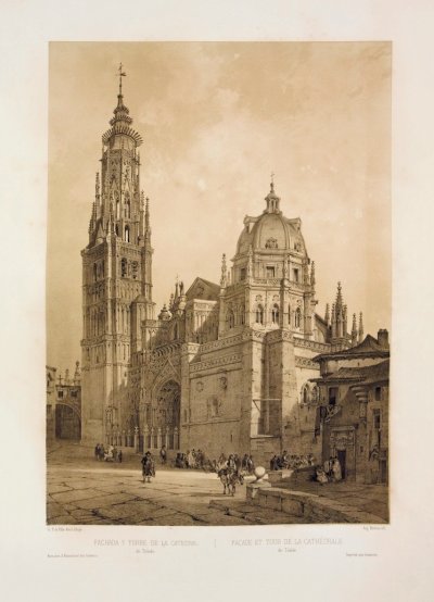 Fachada y torre de la catedral de Toledo