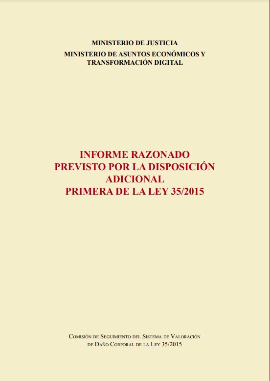 Informe razonado previsto por la disposición adicional primera de la Ley 35/2015