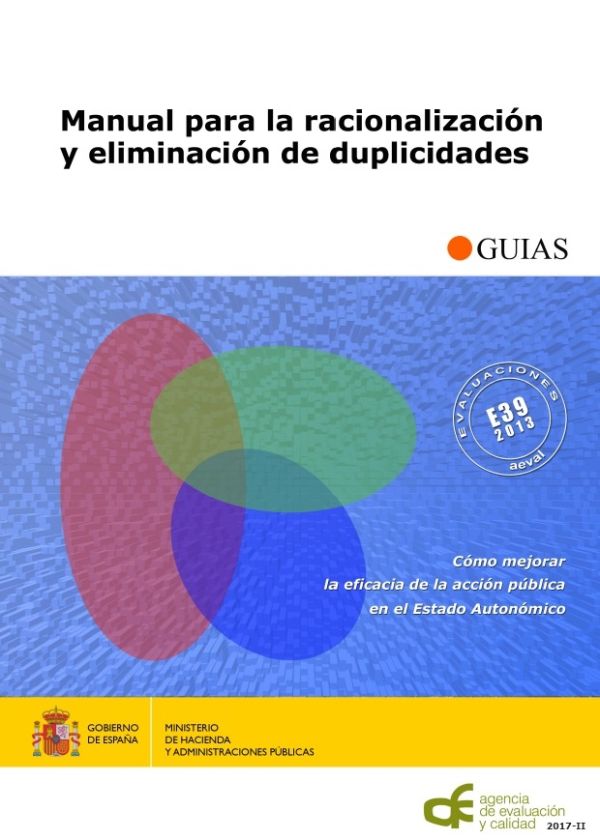 Manual para la racionalización y eliminación de duplicidades