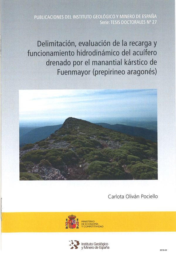 Delimitación, evaluación de la recarga y funcionamiento hidrodinámico del acuífero drenado por el manantial kárstico de Fuenmayor (prepirineo aragonés)