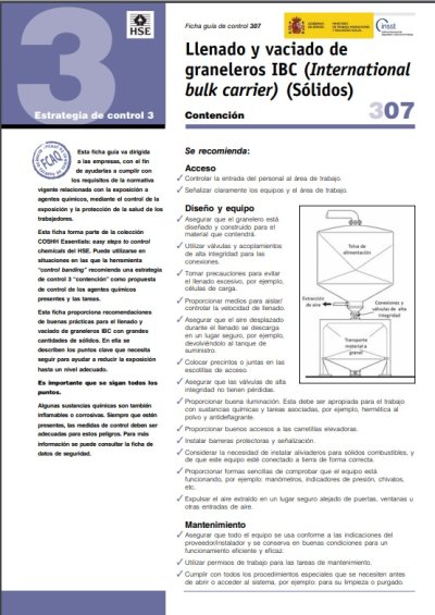 Fichas Control para Agentes Químicos (FCAQ)