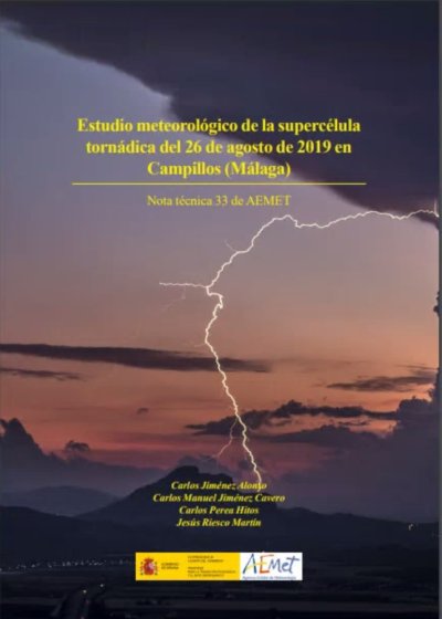 Estudio meteorológico de la supercélula tornádica del 26 de agosto de 2019 en Campillos (Málaga)