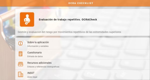 Evaluación de trabajo repetitivo. OCRACheck