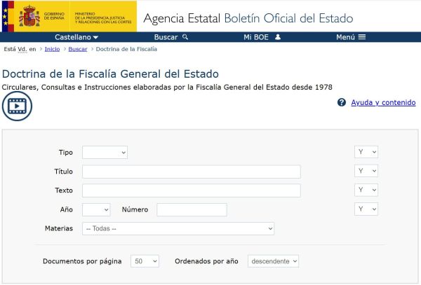Doctrina de la Fiscalía General del Estado