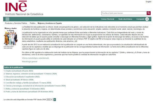 Mujeres y hombres en España