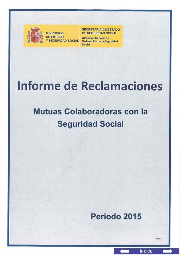 Informe de reclamaciones