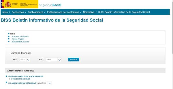 Boletín Informativo de la Seguridad Social