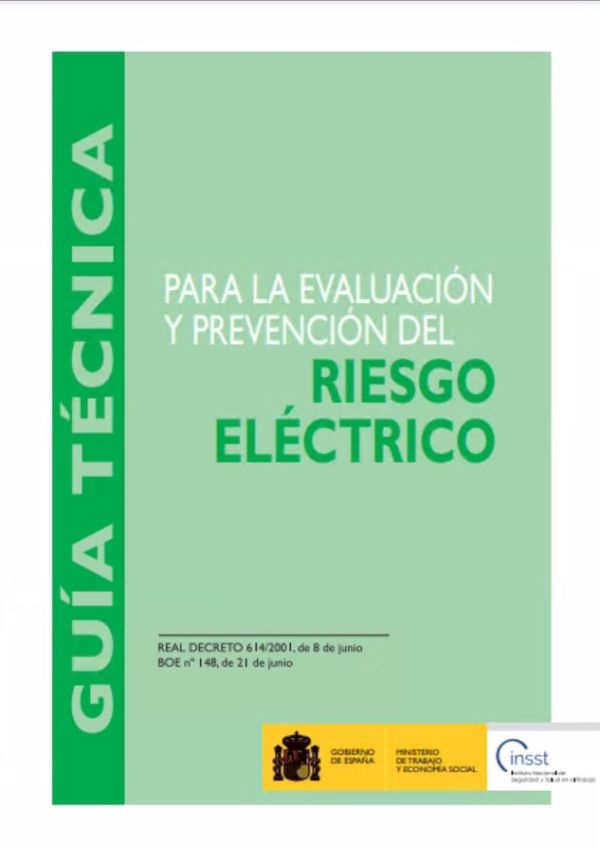Guía técnica para la evaluación y prevención del riesgo eléctrico