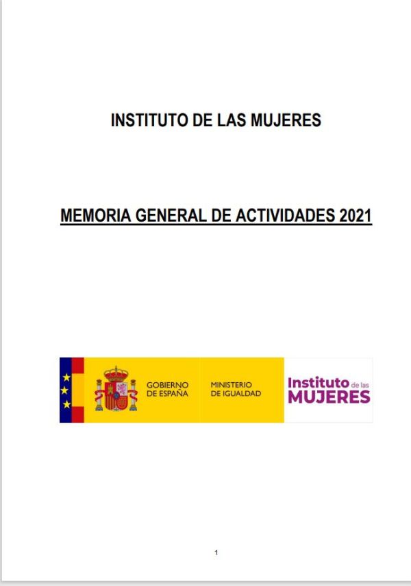 Memoria general de actividades 2021