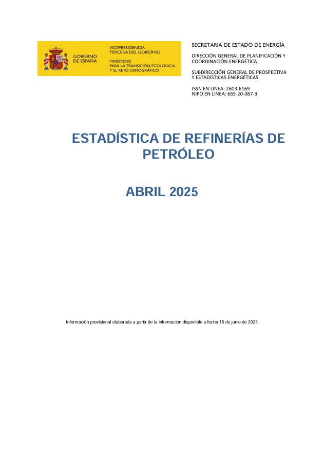 Estadística de Refinerías del Petróleo