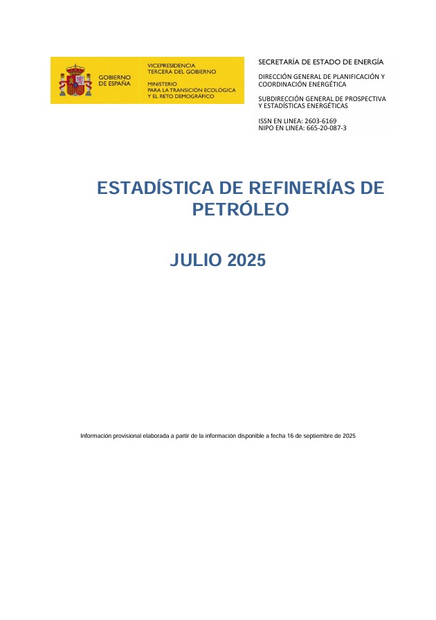 Estadística de Refinerías del Petróleo