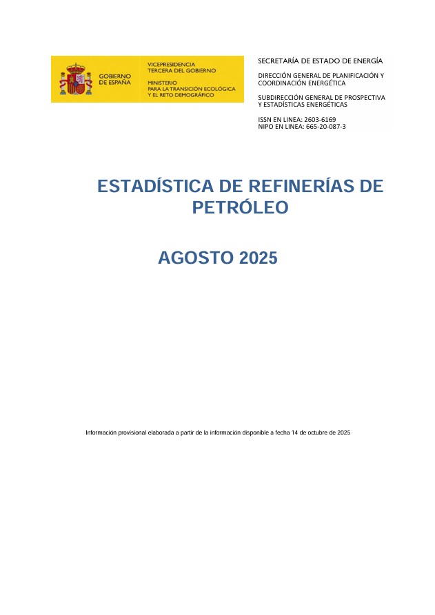 Estadística de Refinerías del Petróleo