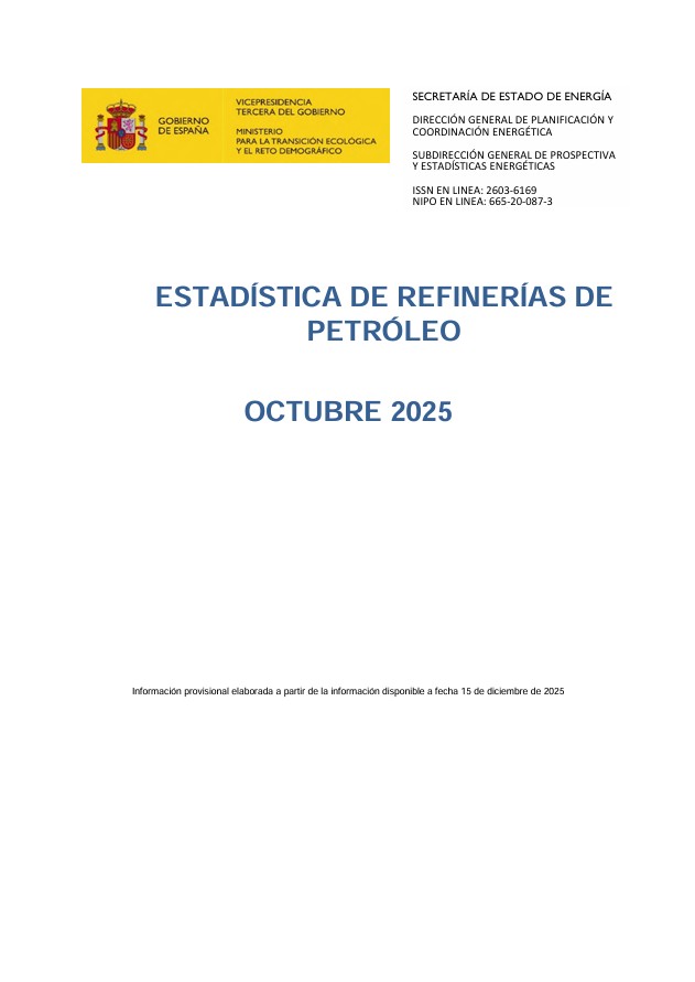 Estadística de Refinerías del Petróleo