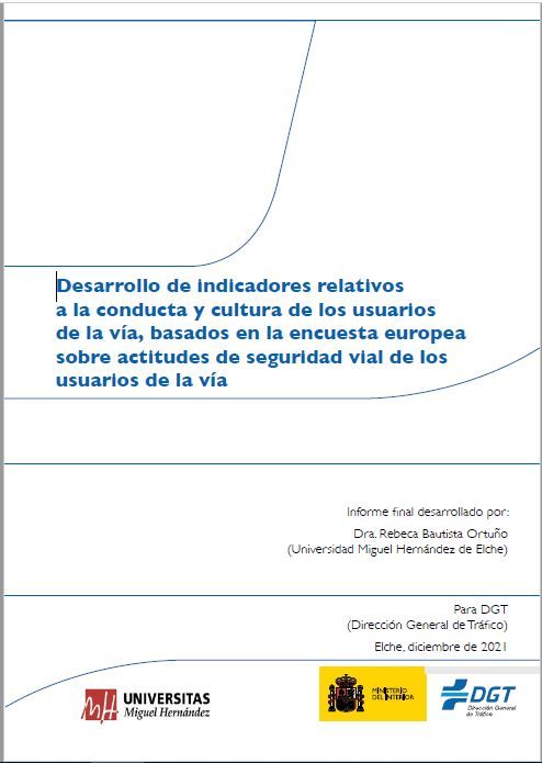 Desarrollo de indicadores relativos a la conducta y cultura de los usuarios de la vía, basados en la encuesta europea sobre actitudes de seguridad vial de los usuarios de la vía