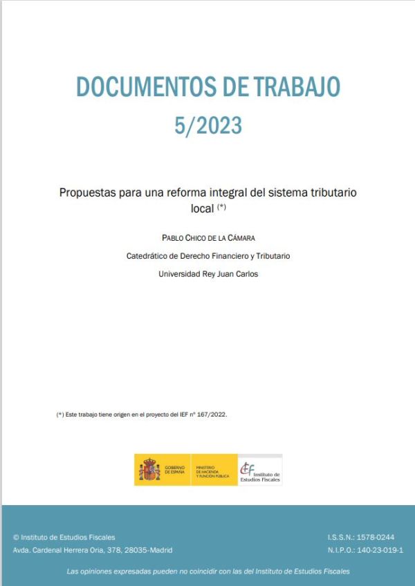 Propuestas para una reforma integral del sistema tributario local