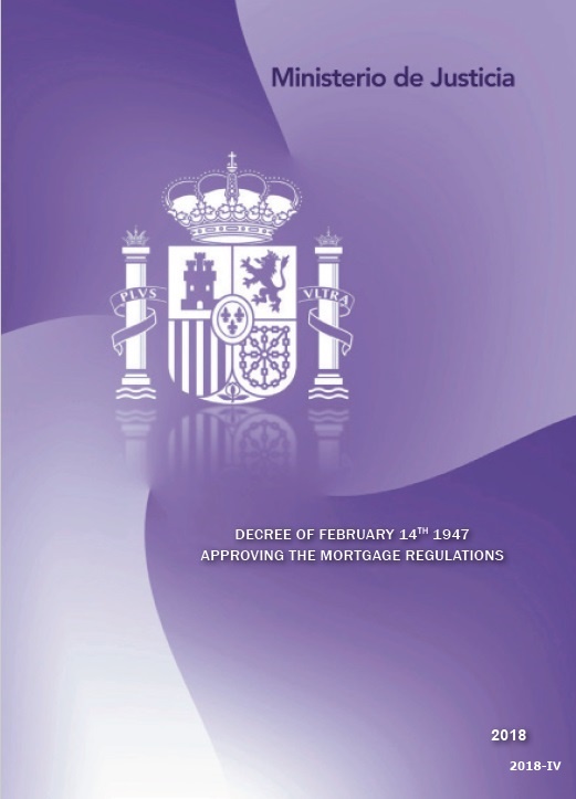 Decree of february 14th 1947 approving the mortgage regulations