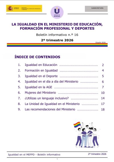 Boletín Informativo : Unidad de Igualdad
