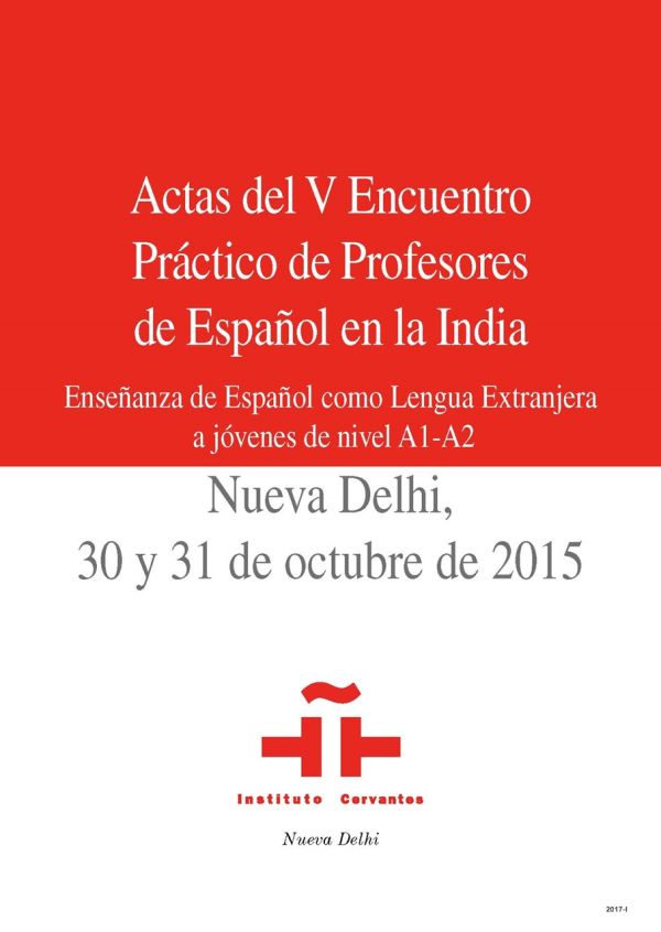 Actas del V Encuentro Práctico de Profesores de Español en la India