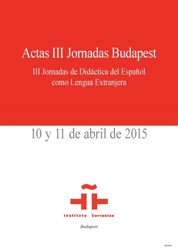 Actas III Jornadas Budapest
