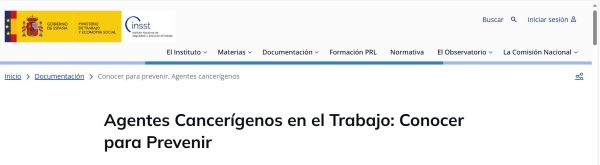 Agentes cancerígenos en el trabajo