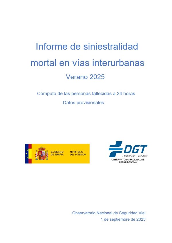 Informe de siniestralidad mortal en vías interurbanas
