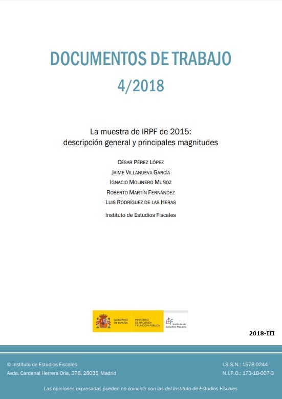 La muestra de IRPF de 2015, descripción general y principales magnitudes