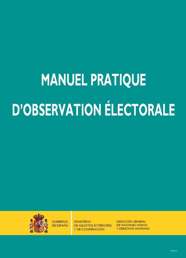 Manuel pratique d'observation électorale