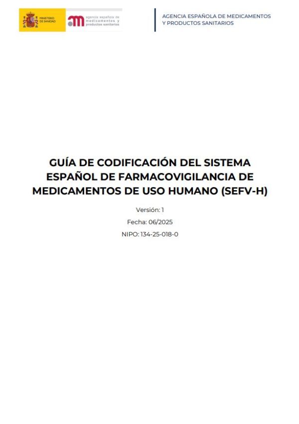 Guía de codificación de sospechas de reacciones adversas del Sistema Español de Farmacovigilancia de Medicamentos de Uso Humano (SEFV-H)