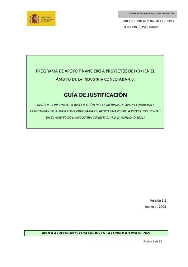 Programa de apoyo financiero a proyectos de i+d+i en el ámbito de la industria conectada 4.0.