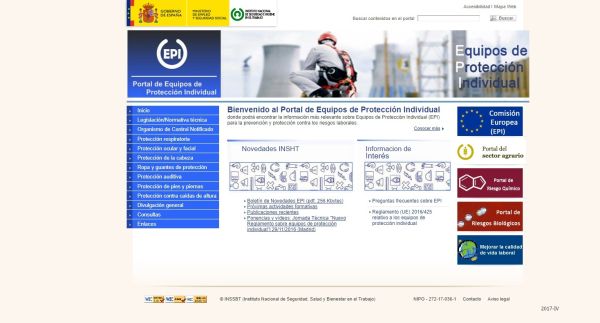 Portal de equipos de protección individual
