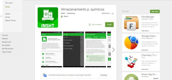 Almacenamiento de productos químicos