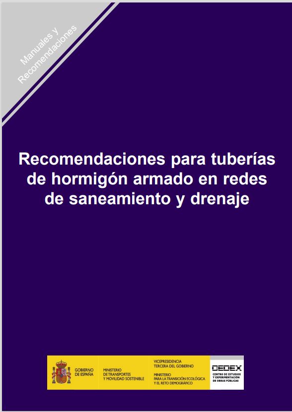 Recomendaciones para tuberías de hormigón armado en redes de saneamiento y drenaje