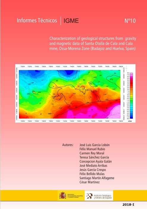 Characterization of geological structures from gravity and magnetic data of Santa Olalla de Cala and Cala mine, Ossa-Morena Zone (Badajoz and Huelva, Spain)